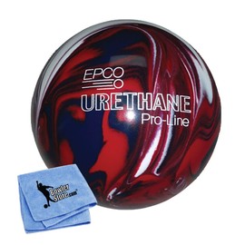 EPCO Candlepin Bowling Ball- Urethane - Dark Red, Royal & White (4 1/2 inch- 2lbs.6oz.) 1 Ball