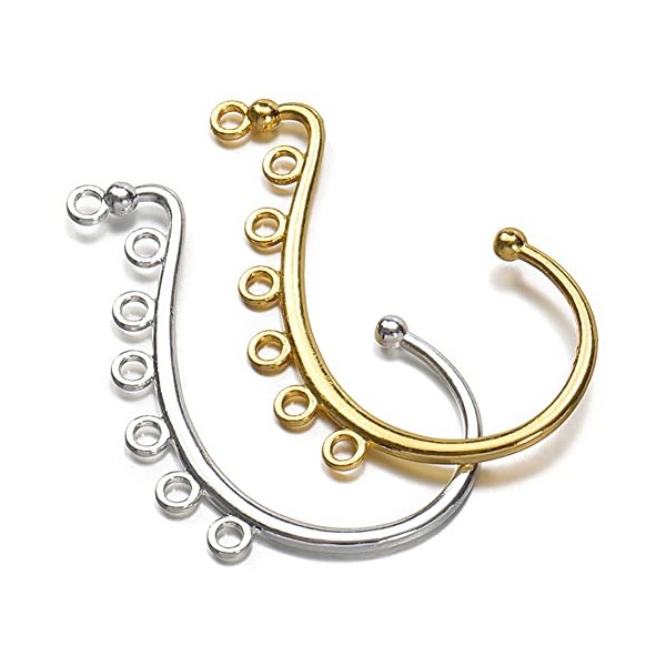 20 Pcs Ear Cuff Earrings 7 Holes Ear Wrap Earring