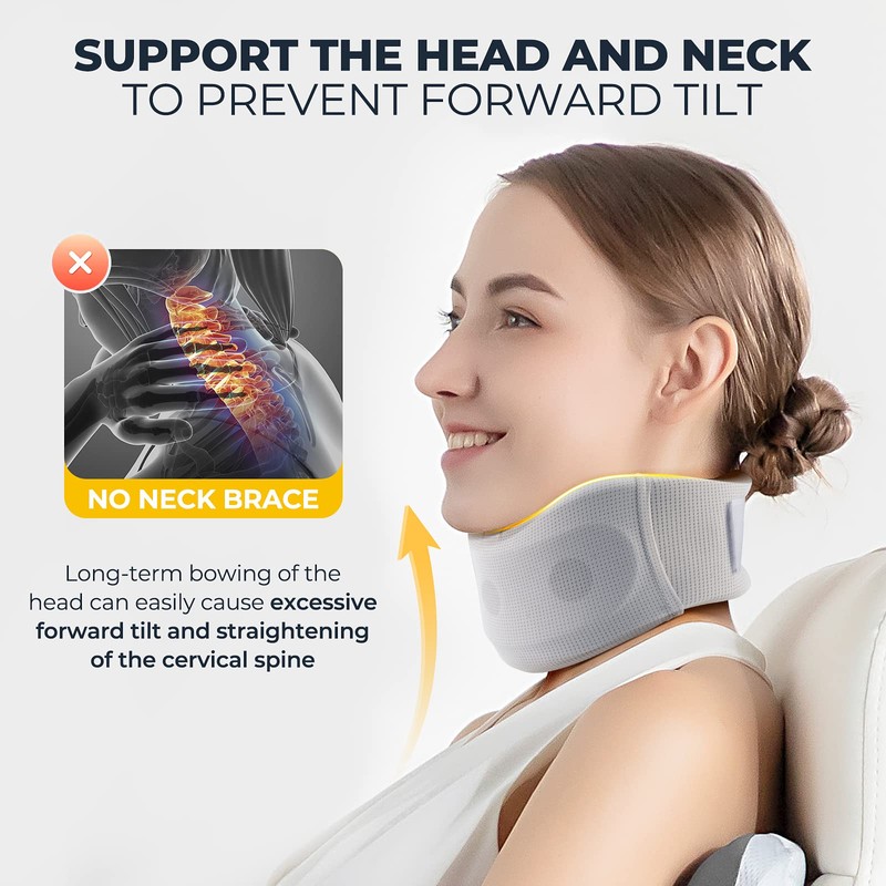 Neck Brace -Foam Cervical Collar - Soft Neck Support Relieves