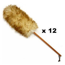 Alta Dusting Products, Inc. Qty. 12 -- 25" Premium Australian Lambs wool Cleaning Duster with Leather Strap
