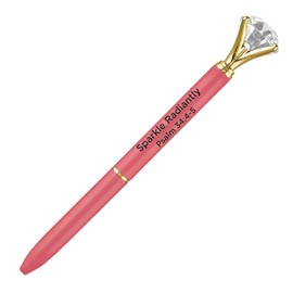 Creative Brands Faithworks - Refillable Ballpoint Gem Pen, 5.5-Inch, Hot Pink - Sparkle Radiantly