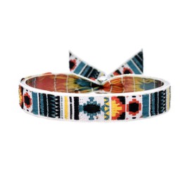 BDM Fabric Bracelets, Braided Bracelets of Colours, Ethnic, Adjustable Fabric Drawings, Casual and Simple for Boys and Girls, Men and Women, Cotton, 5206.6