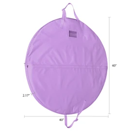 Kntiwiwo Kids Tutu Costume Storage Bag, 40 Inch Dress Covers Garment Bags for Kids, Dress Up Storage Bag with Inner Buckle Strap and Handle Strap for Children Girls (Purple)
