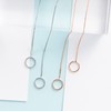 Minimalist Pull Through Earrings 925 Sterling Silver Rose Gold Plated