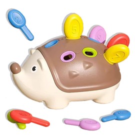 UNITSLYZ Hedgehog Toy, Counting Skill, Color Matching, Baby Sensory Fine Motor Skills Developmental Toys, Ages 18+ Months Toddler Learning Toys