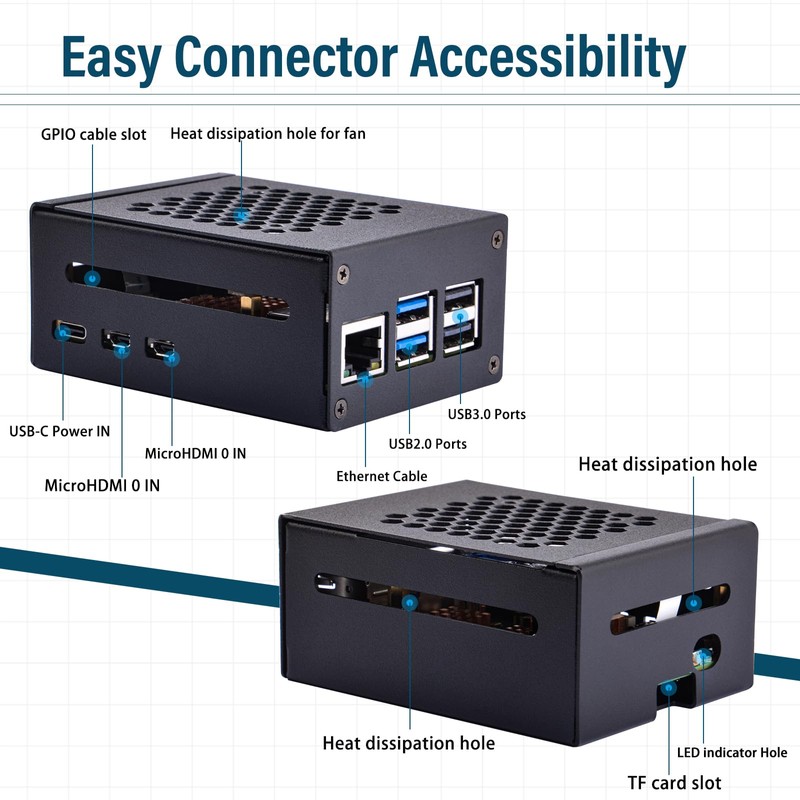 GeeekPi Metal Case with N04 PCIe M.2 Key-M NVMe SSD