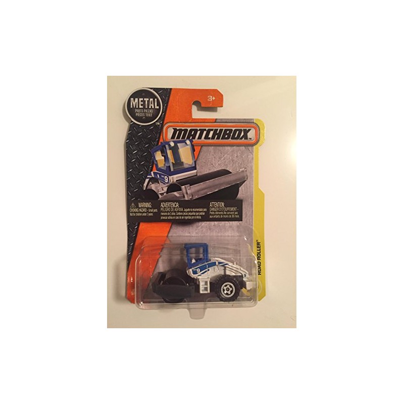 Matchbox 2017 MBX Construction Road Roller 39/125, White and Blue