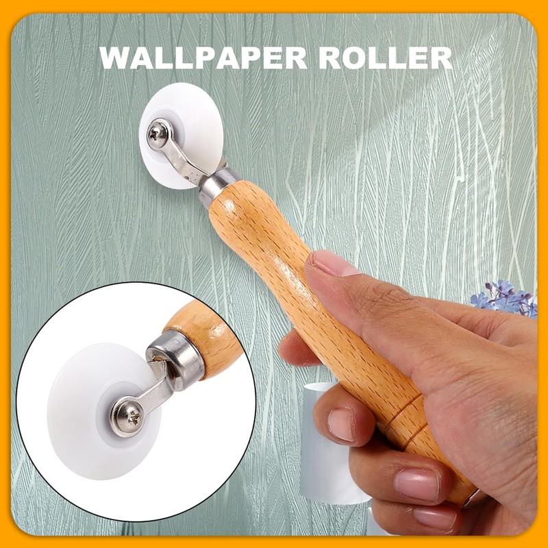 Wallpaper Seam Roller, POM Roller + Wooden Handle Corner Wallpaper