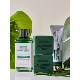 Medi Pick Me All Green Tox Solution Cleansing Bar + Toner + Cream 3 Piece Set / 메디픽미 올그린톡스 솔루션 클렌징바+토너+크림 3종세트