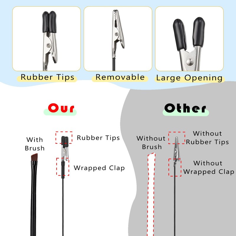 Ruimooto Model making accessories, 10 crocodile clips, 1 brush and