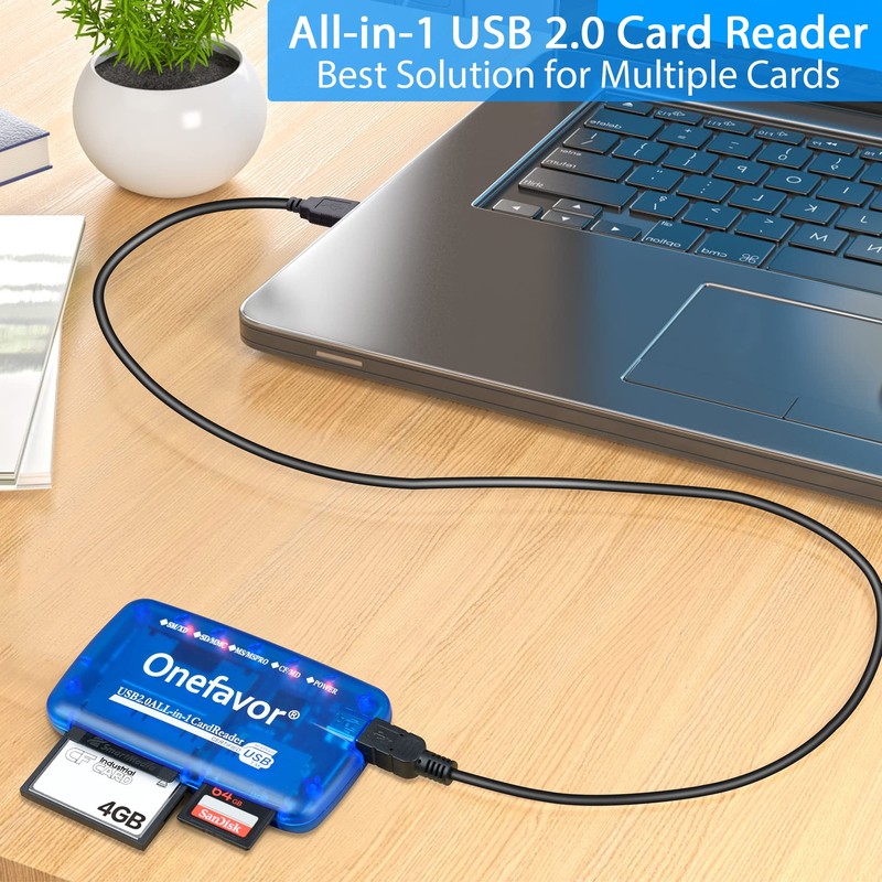 Onefavor SmartMedia Cards Reader Writer, All-in-1 USB Universal Multi Card