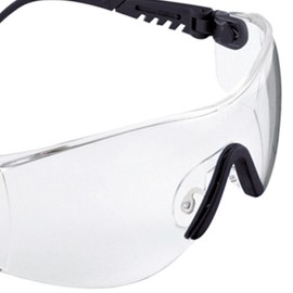 Honeywell 1000016 Op-Tema Safety Eyewear Frame with Clear Anti-Scratch Polycarbonate Lens, Black Frame, Suitable for Construction/Automotive/Laboratory/Transportation (1 Piece)