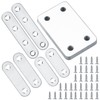 14 Pcs Flat Straight Brace Brackets, Flat Plate Bracket, Mending
