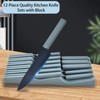 In-Drawer Knife Block Set, 12PCS Stainless Steel Chef Knife Set