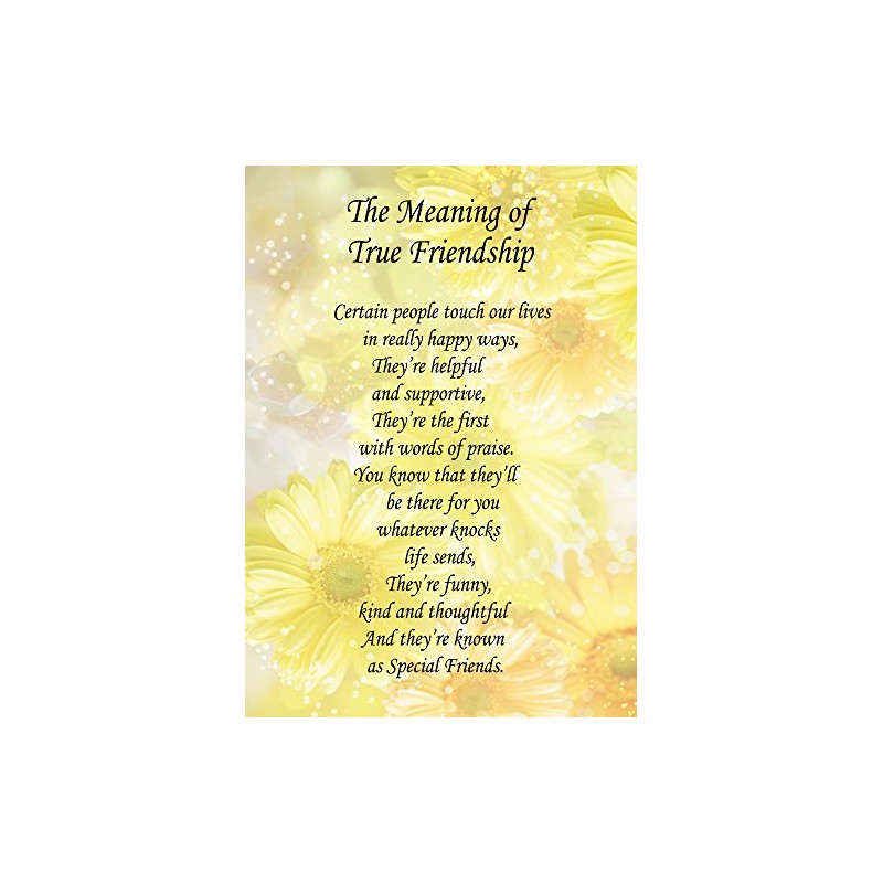 True Friendship Poem Verse Greeting Card