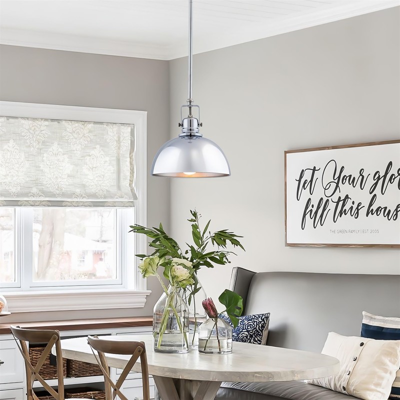 Kira Home Belle 9" Modern Industrial Pendant Light, Adjustable Length