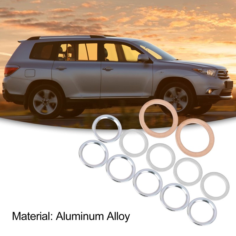 ACROPIX Oil Drain Plug Gaskets for Toyota Compatible Highlander 12pcs