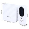 Wireless Doorbell White Self Power 20 to 80dB Adjustable Volume