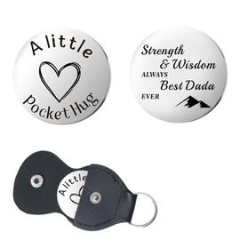 Dada Fathers Day Birthday Gifts for Father Dad Retirement Gifts for Men Papa Daddy Fathers Day Presents For Dada Daddy I Love You Gift to Him Father Pocket Hug Token Papa Dad Keepsake Keychain