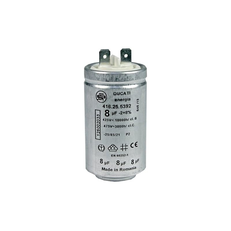 VIOKS Capacitor 8µF 425/475V Replacement for Aeg 125002033/4 AEG 125002033/4