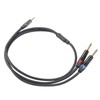 3.5mm 1/8 Inch Male to Dual 6.35mm 1/4 Inch TS