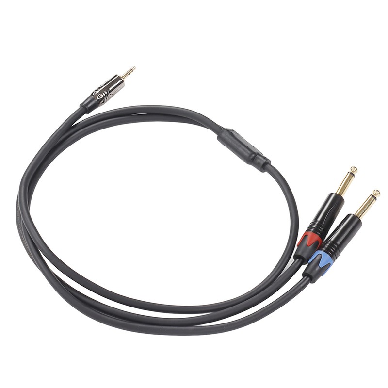 3.5mm 1/8 Inch Male to Dual 6.35mm 1/4 Inch TS