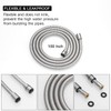 Homevacious 100 Inch Brass Fittings Extra Long Flexible Stainless Steel