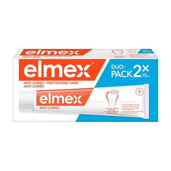 Elmex Dentifrice ELMEX Protection Anti Caries, Lot de 2 x 75 ml
