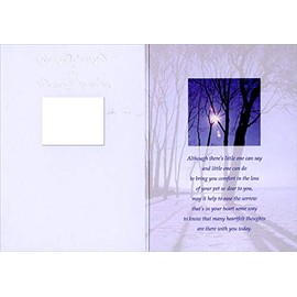 Designer Greetings Sun Shines on Tree Branches Die Cut Window Pet Sympathy Card