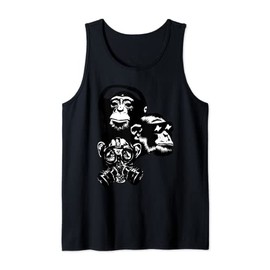 Three Wise Monkeys Hear See Speak headphones gas mask mask Tank Top