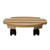 BigDean 5 x Plant Rollers Round Beech Wood Solid Wood