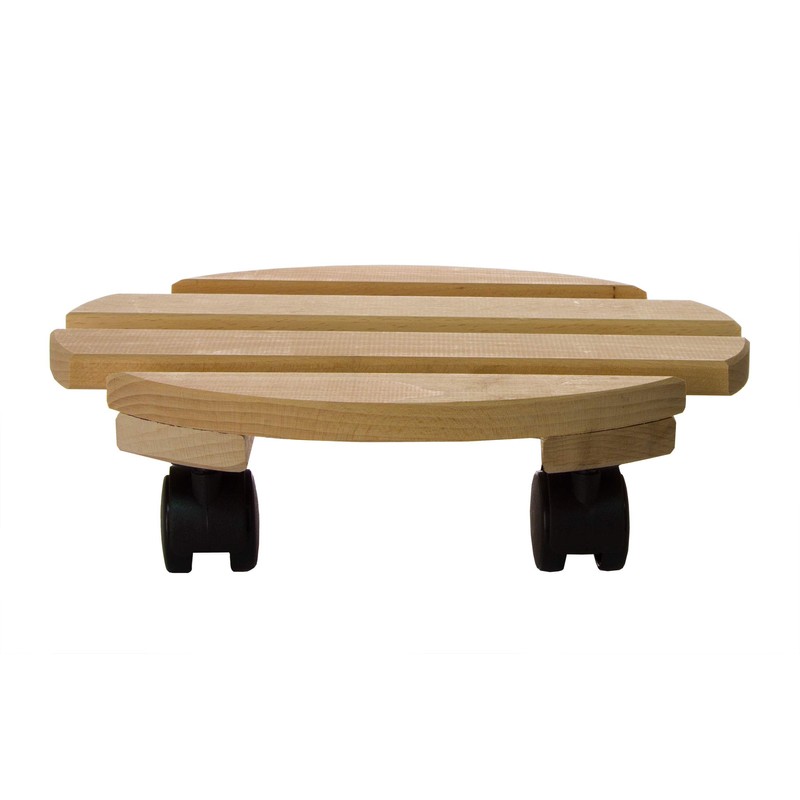 BigDean 5 x Plant Rollers Round Beech Wood Solid Wood
