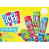 Icee Tube Cherry, Sour Apple & Blue Raspberry, Sticker 7"x5"