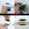 YOYCOOL 8Pcs 3D Carbon Fiber Auto Door Handle Scratch Protection