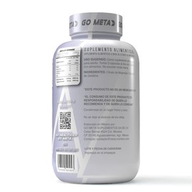 Meta Nutrition Citrato de Magnesio Premium, 40 servicios 120 caps. con 2100 mg de Citrato de Mg.