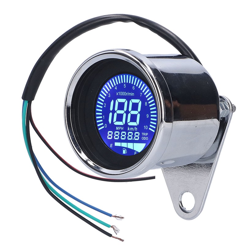 Speedometer 0‑160KM/H LCD Digital LED Speed Gauge for Motorcycle 12V