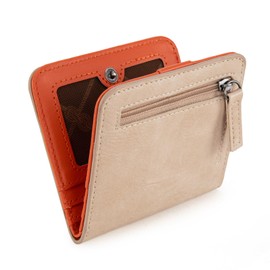 X Wrangler Small Minimalist Wallets for Women Slim Thin Wallet Card Cases Money Organizer Thin Mini Pocket Wallet with Rfid Lining and A Coin Purse