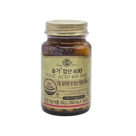 Solgar (June 26) Folic Acid 400 280mg x 100 Tablets 1 ea () / 솔가(26년 6월) 엽산 400 280mg x 100정 1개 ()