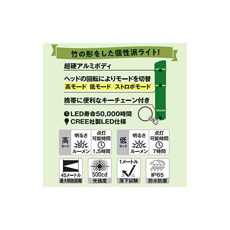 Nikron Handlight Nicron K15 ● Outdoor Emergency Green 7.5H x