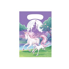 Creative Converting Unicorn Fantasy Favor Bags, 8 ct, Multi-ColorRed, one Size