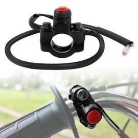 Universal Motorcycle Engine Kill Switch Handlebar Start On Off Switch Button Compatible with Motorcycles,Dirt Bike,ATV,Scooters,Quard Etc,Red-Black