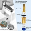 Wolfride 2Pcs Faucet Cartridge Replacement, 20 Teeth G1/2" Brass Ceramic