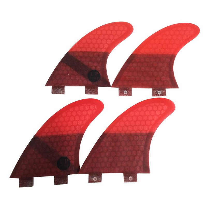 UPSURF Surfboard Fins Double Tabs K2.1 Size, Set of 4,