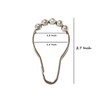 Rustproof Stainless Steel Shower Curtain Rings,Gourd Shape Hook Rings,Solid Ball,Bathroom