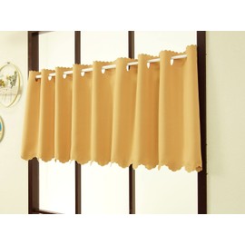 Katenya Outlet Flameproof Blackout Class 1 Cafe Curtain [Piti] Mango Color Width 145cm Length 45cm 1 Panel