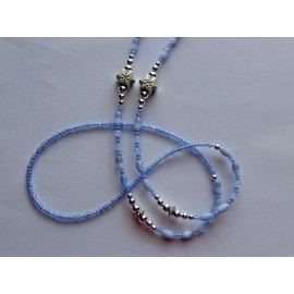 Handmade CHRISTMAS HOLIDAY SNOWFLAKES EYEGLASSES HOLDER READERS NECKLACE LOBSTER CLASPS