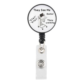 Lywjyb Birdgot EKG Tech Heart Badge Reel Nursing Gift EKG Monitor Tech Gift Healthcare Worker Merch (EKG Badge CA)