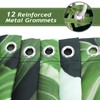 Bonhause Tropical Leaves Shower Curtain for Bathroom Green Palm Leaf