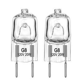 Fugedox 2 Pack 120V 20W Light Bulb Halogen Light Bulb Lamp for GE Microwave Oven, Night Light/Stove Light/Surface Light Bulb, Replaces WB25X10019 WB36X10213