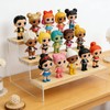 Acrylic Wooden Display Stand Figures Clear Acrylic Display Riser Shelf